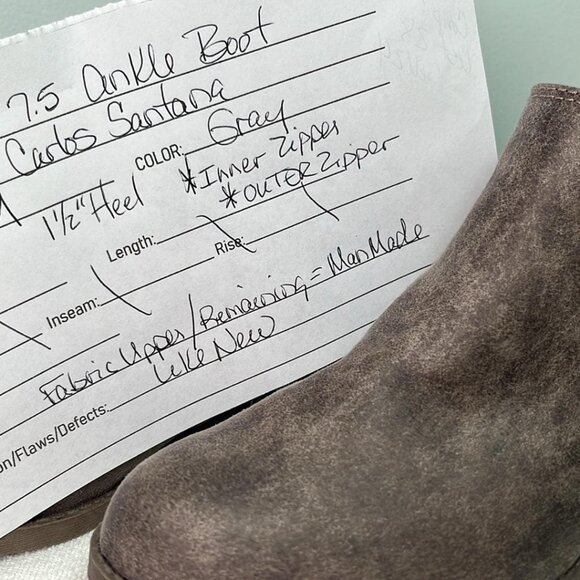 Carlos Santana Ankle Booties 7.5M Gray Faux Leather Boho Festival Hipster Rodeo - Picture 2 of 11